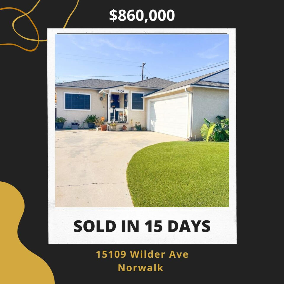Front view of 15109 Wilder Ave, Norwalk – Sold by Varun Nanda in 15 days for $860,000